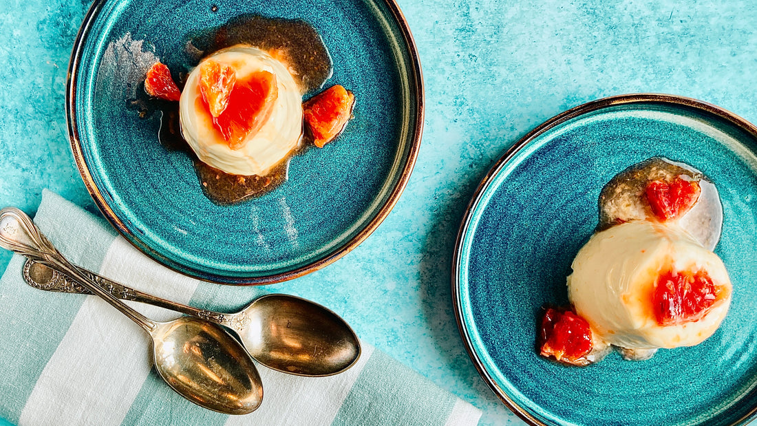 Blood Orange Pannacotta with Caramelised Orange Cole & Mason UK