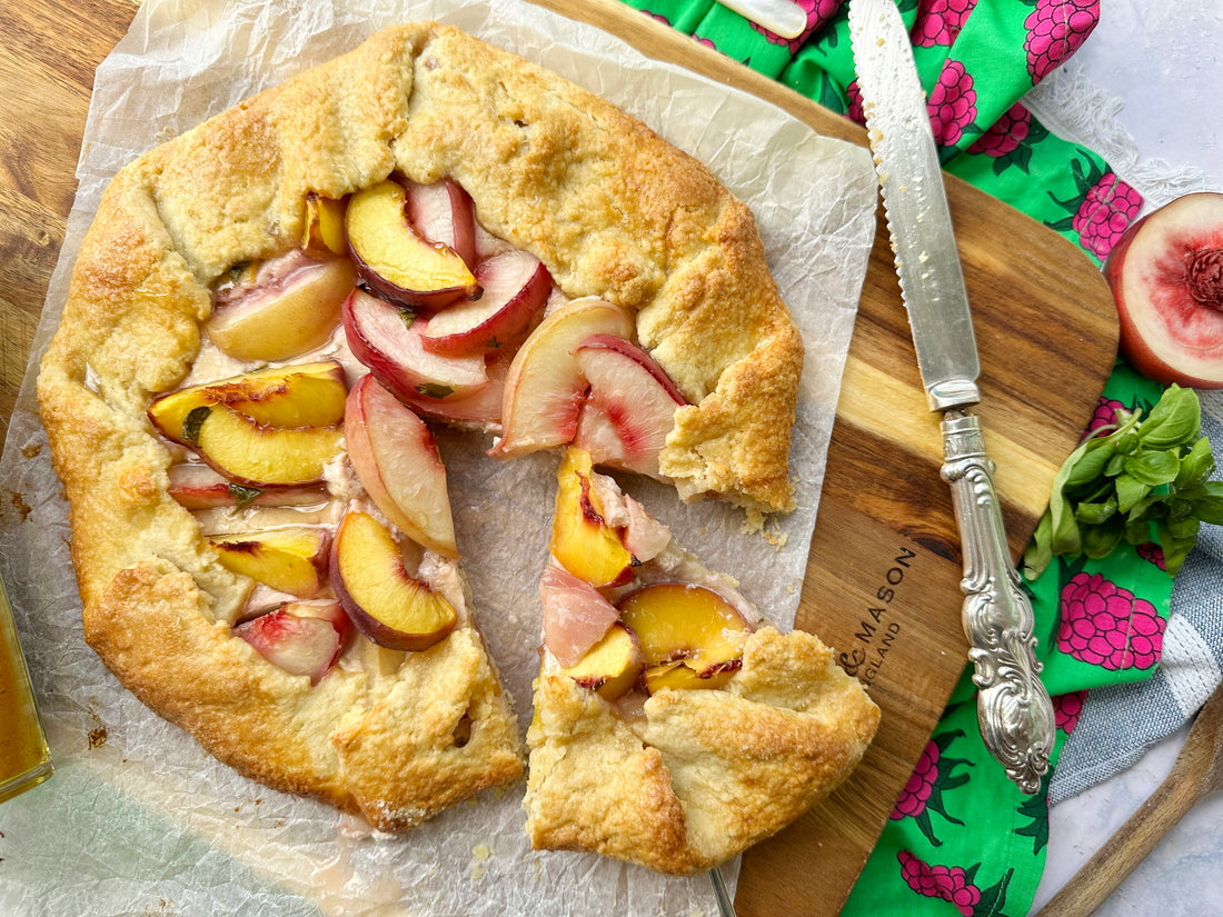 Peach, Nectarine and Basil Galette Cole & Mason UK