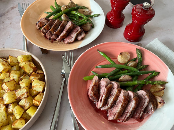 Seared Duck Breast Fillets with Red Wine Glaze