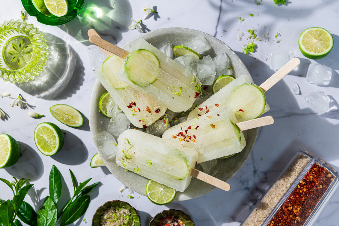 Lime & Limoncello Margarita Popsicles (With Chilli & Lime Smoked Salt)