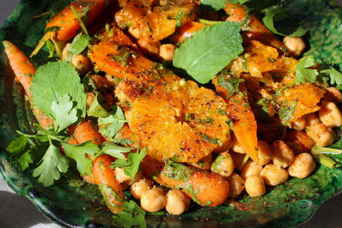 Morocco: Ras El Hanout Spice Rub & Roasted Carrot, Chickpea & Orange Salad