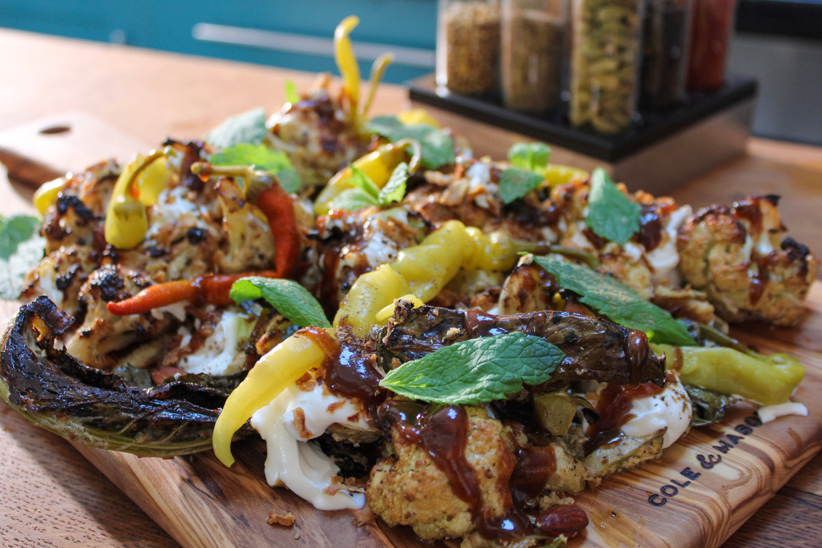 India: Home-made Garam Masala & Roasted Spicy Cauliflower Salad with Almonds and Mint