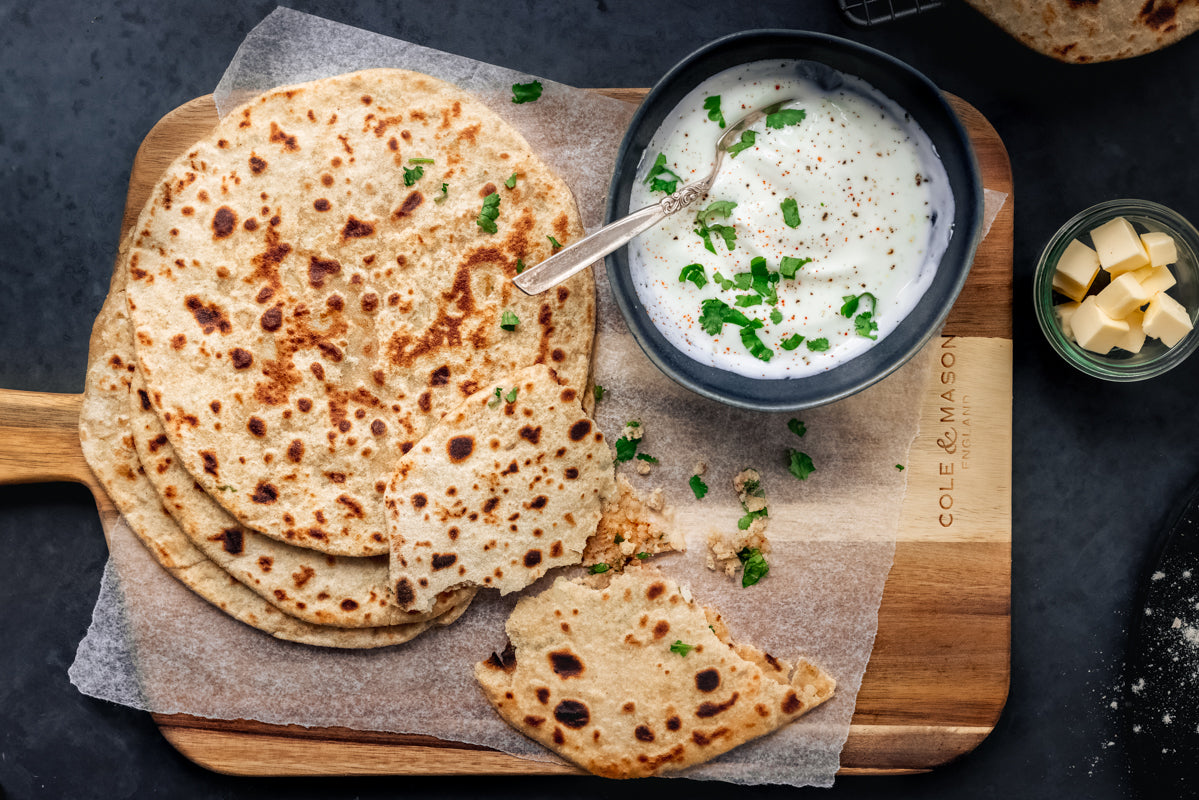 Vegetarian Aloo Paratha Flat Bread Cole & Mason UK