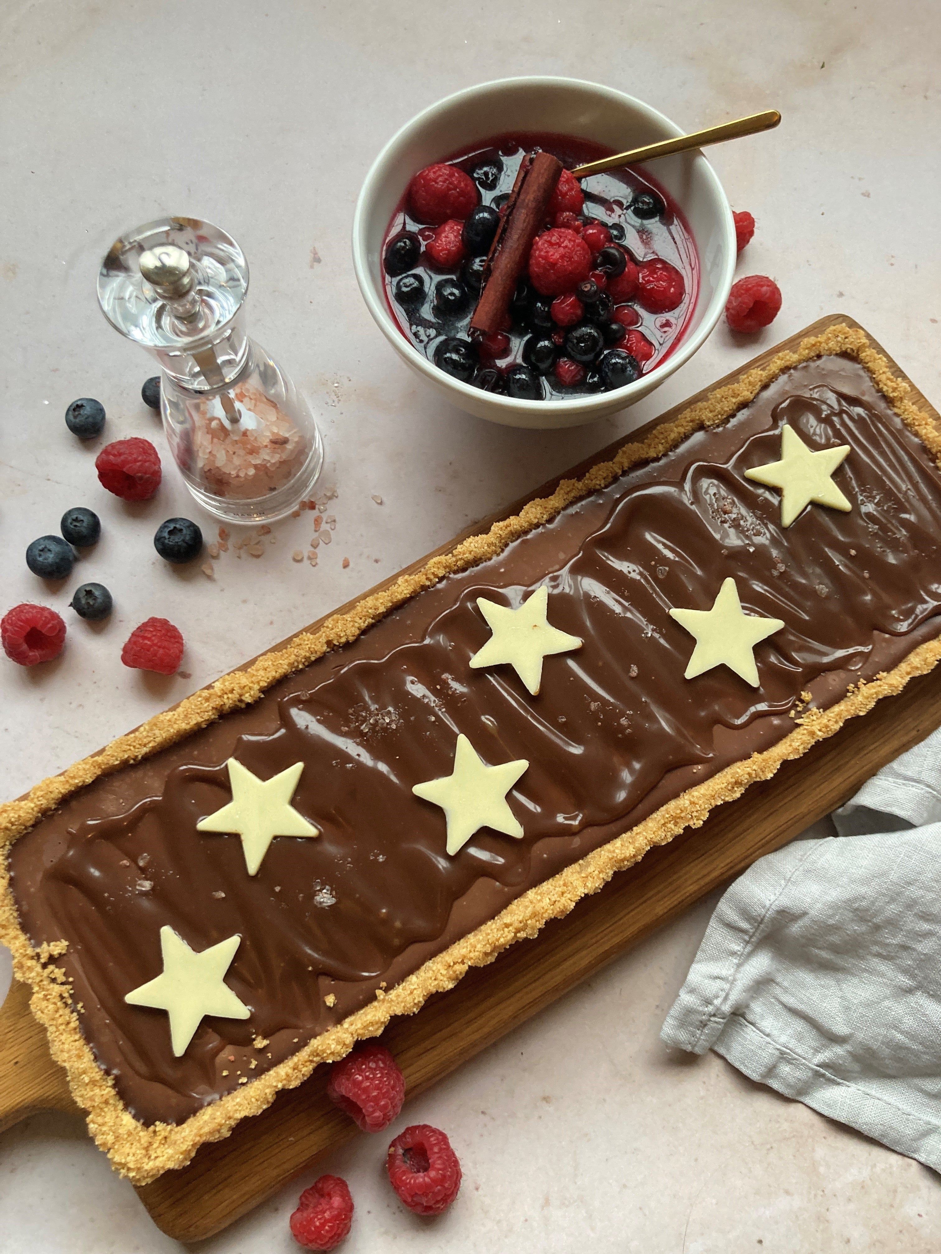 Chocolate and Salted Caramel Tart Cole & Mason UK