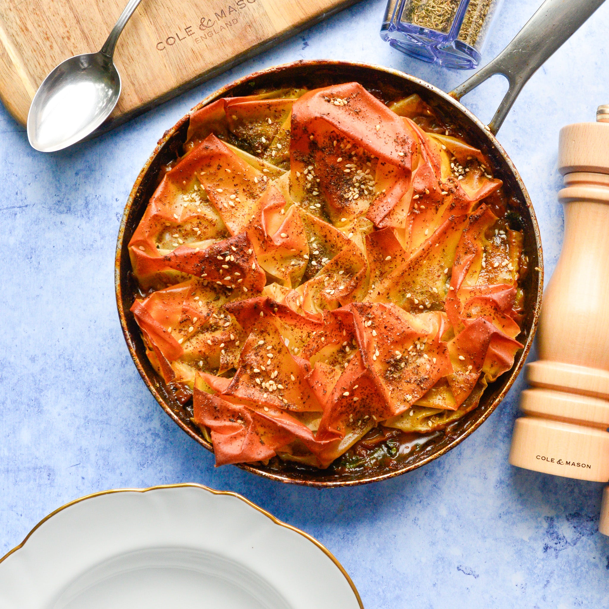 Spiced Chicken Filo Pastry Pie Cole & Mason UK