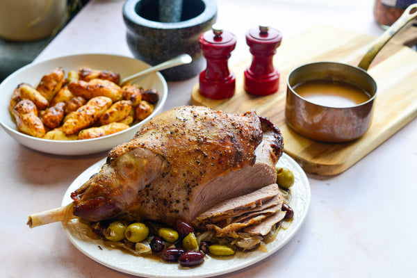 Mediterranean Lamb Roast With Roasted Anya Potatoes