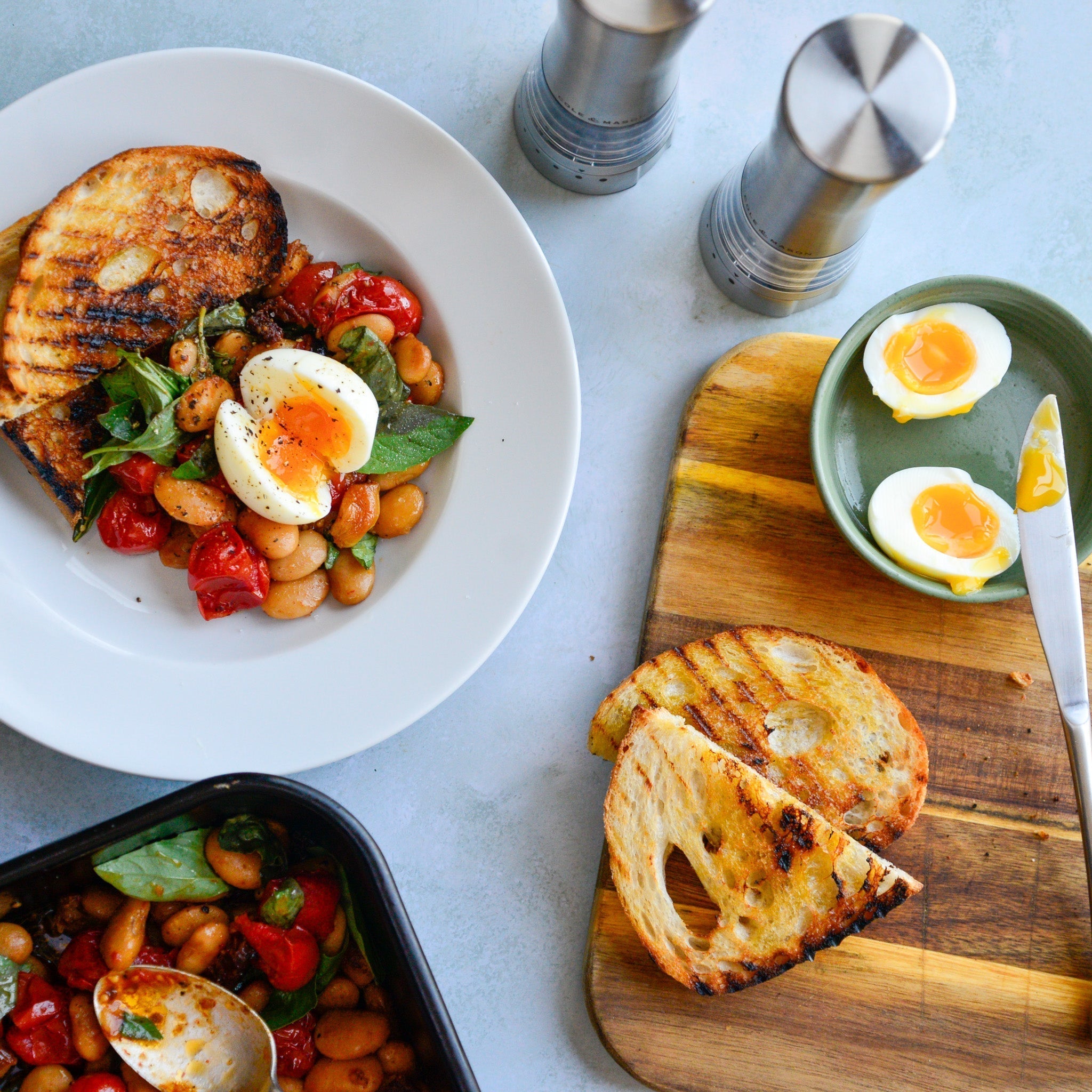 Slow-roasted Tomato & Butterbean Traybake Breakfast