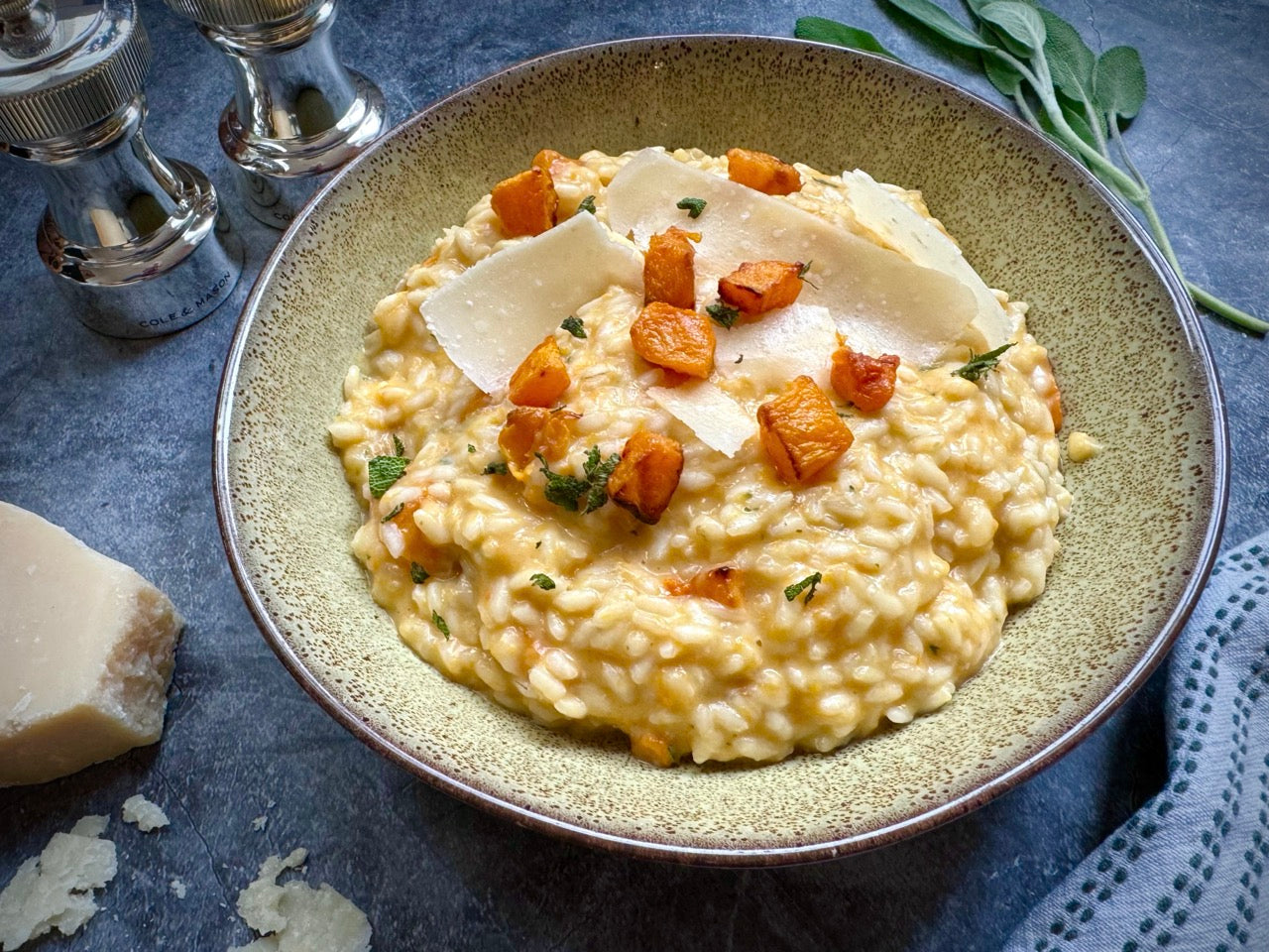 Pumpkin Risotto with Sage