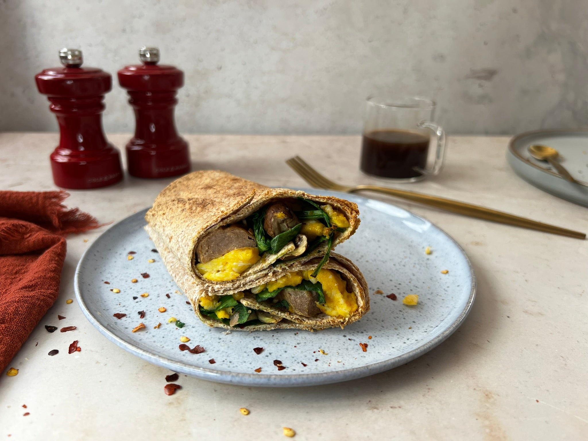 Healthy Air Fryer English Breakfast Wrap Cole & Mason UK