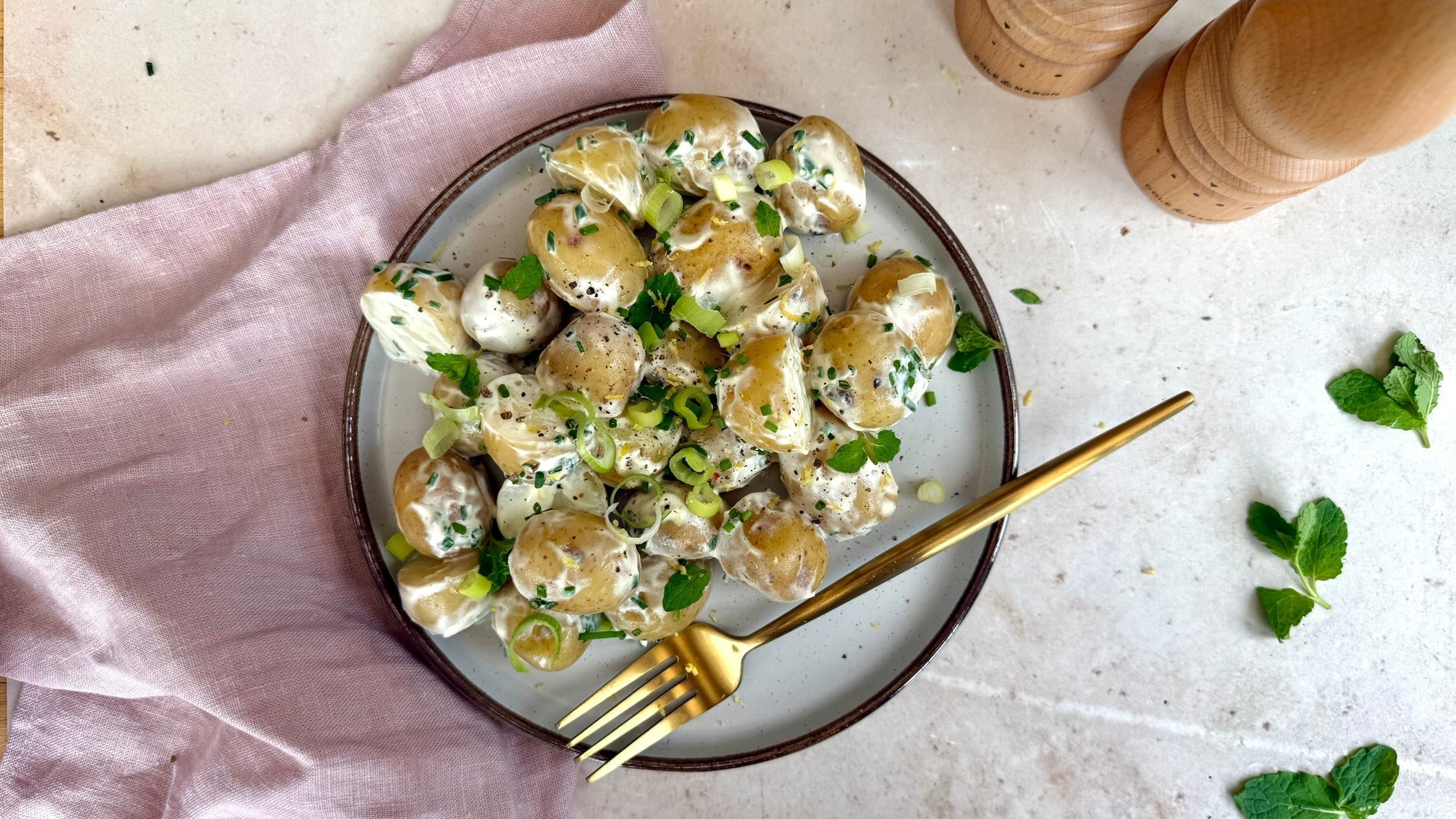 Chives & Mint New Potato Salad