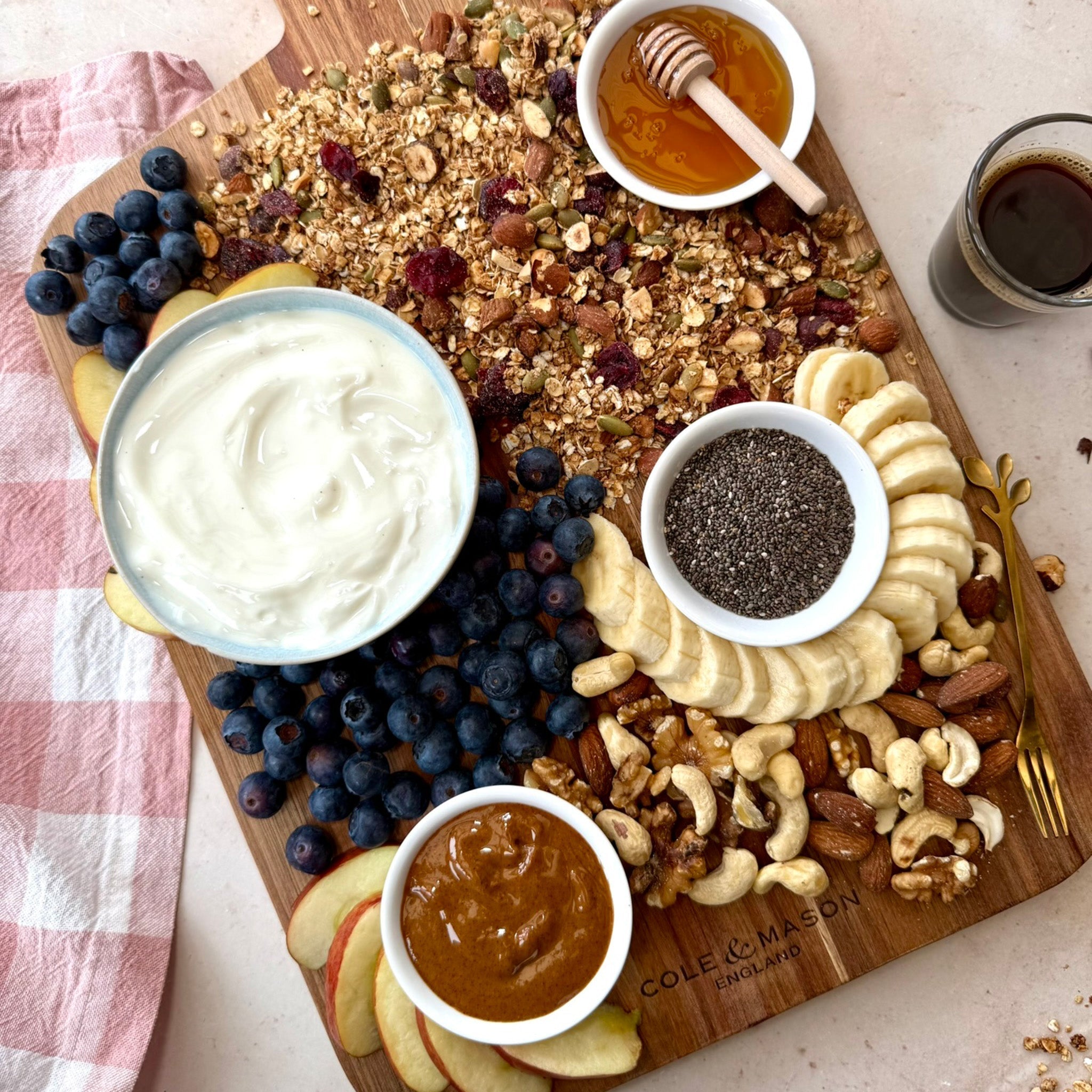 Maple, Cinnamon Granola & Yoghurt Breakfast Board
