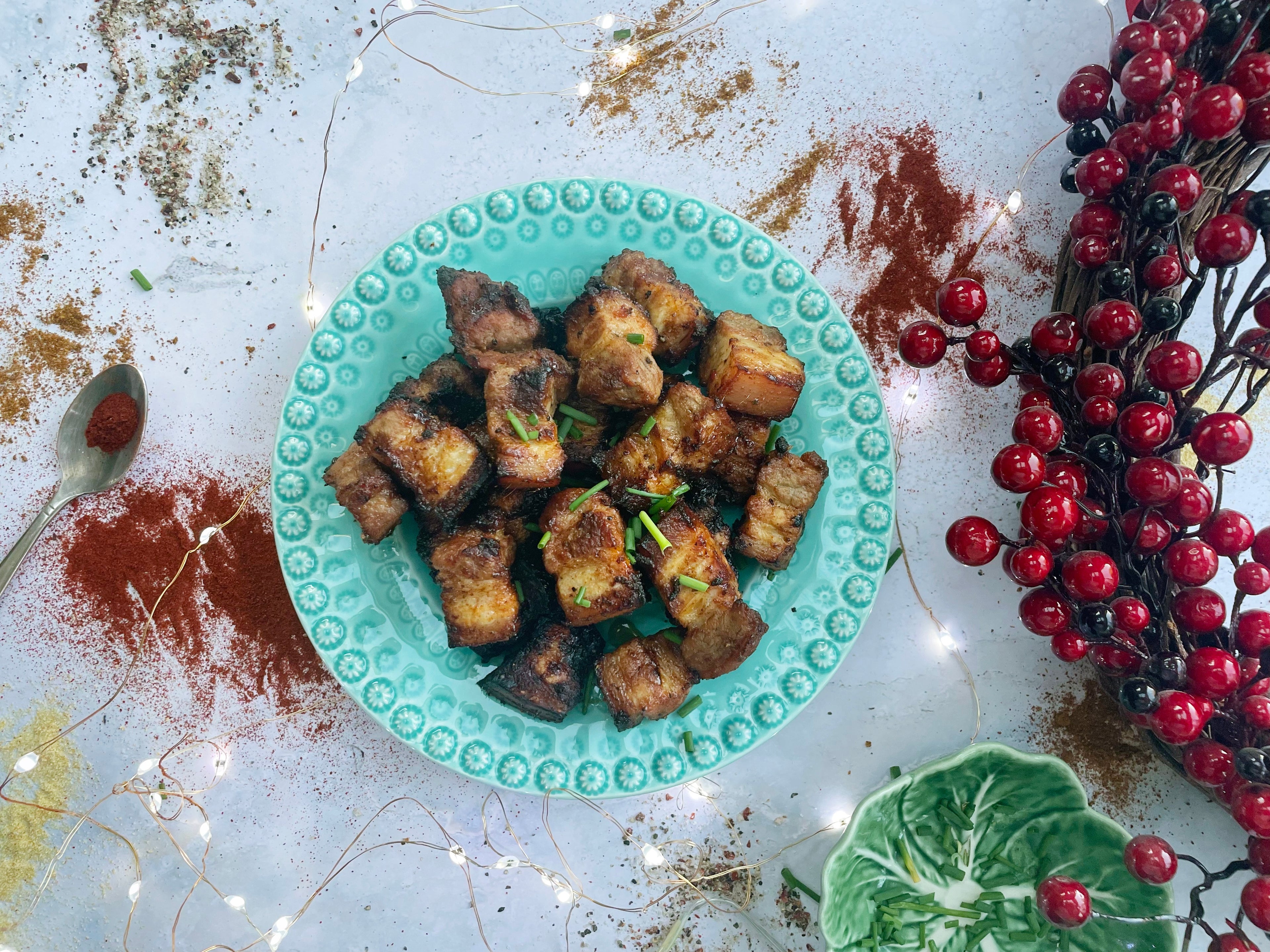 Air Fryer Smokey Pork Belly Bites Cole & Mason UK