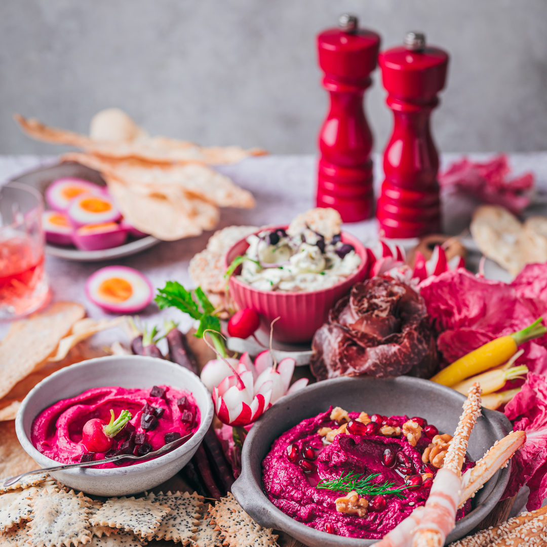 beetroot dip with red london mills