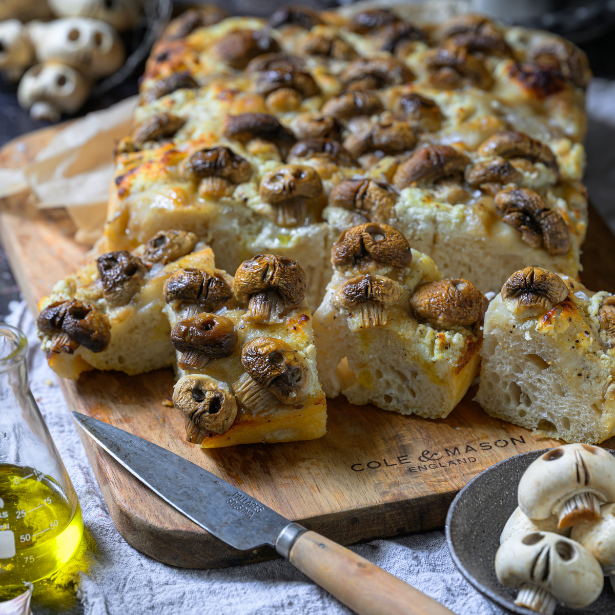 Halloween Mushroom Focaccia