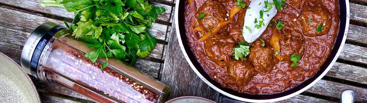 Herby Meatballs in a Spicy Paprika Sauce by MasterChef's James Bacon Cole & Mason UK