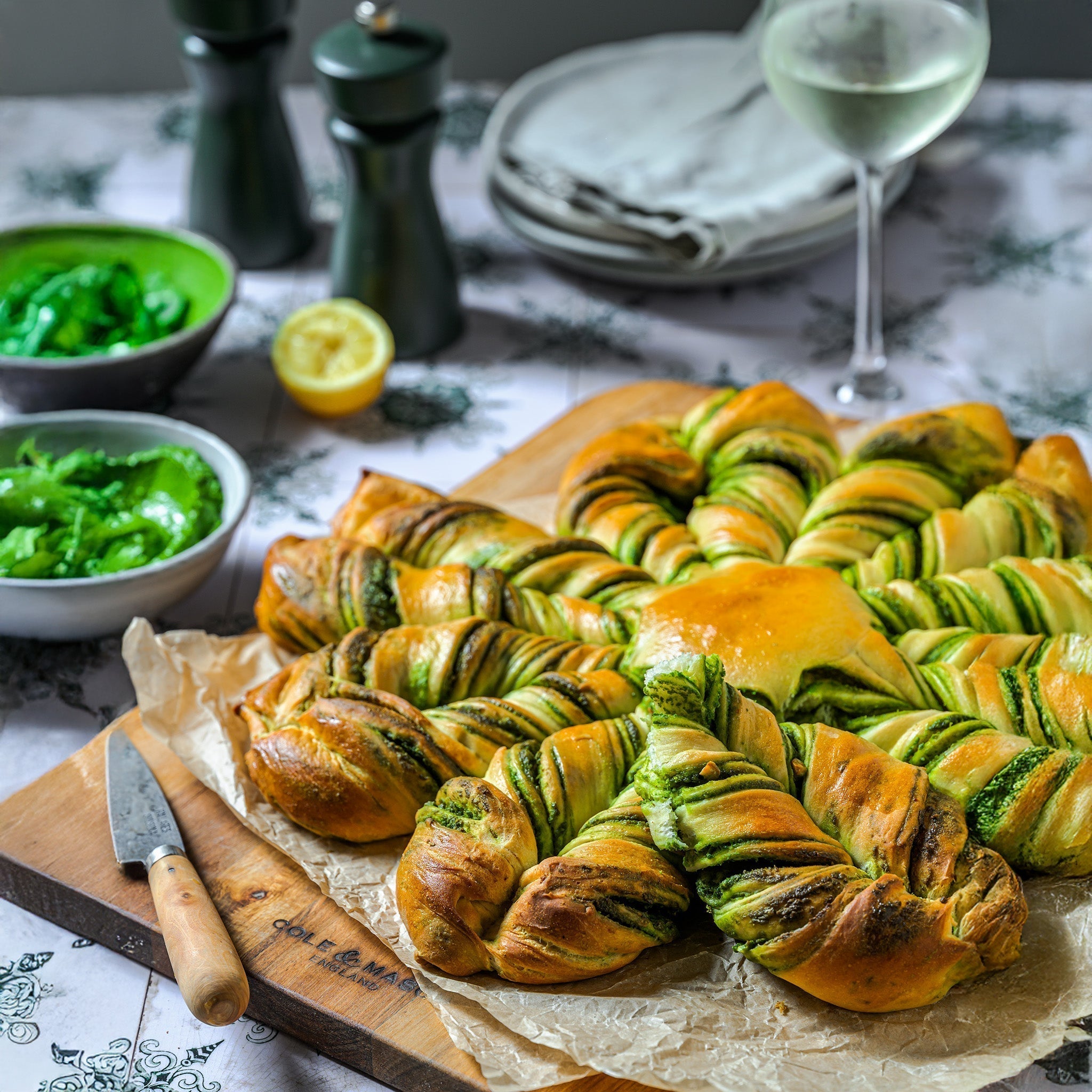 Pull-Apart Herbed Bread Star