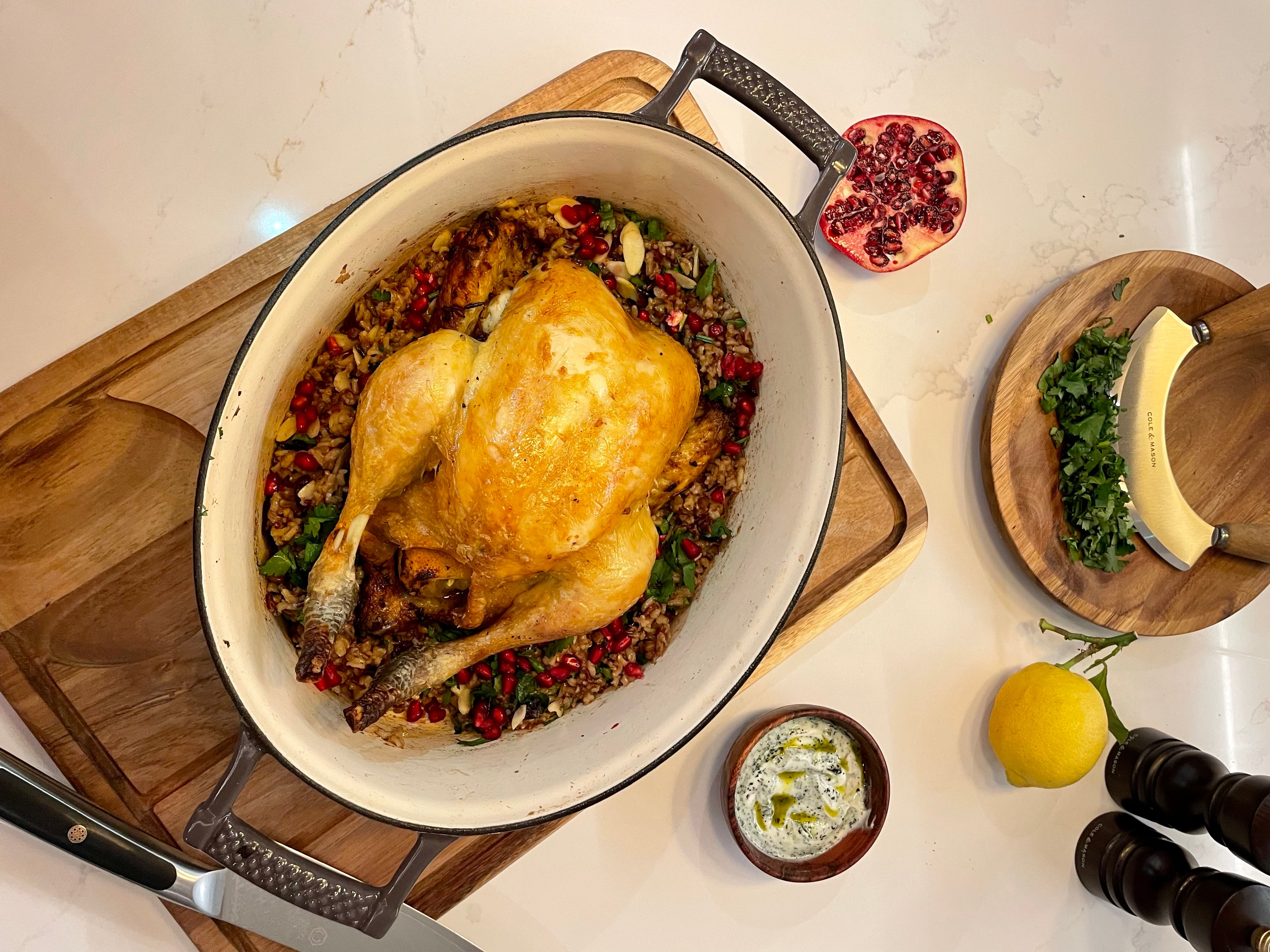 Pot Roasted Chicken, Rice & Lentils Cole & Mason UK