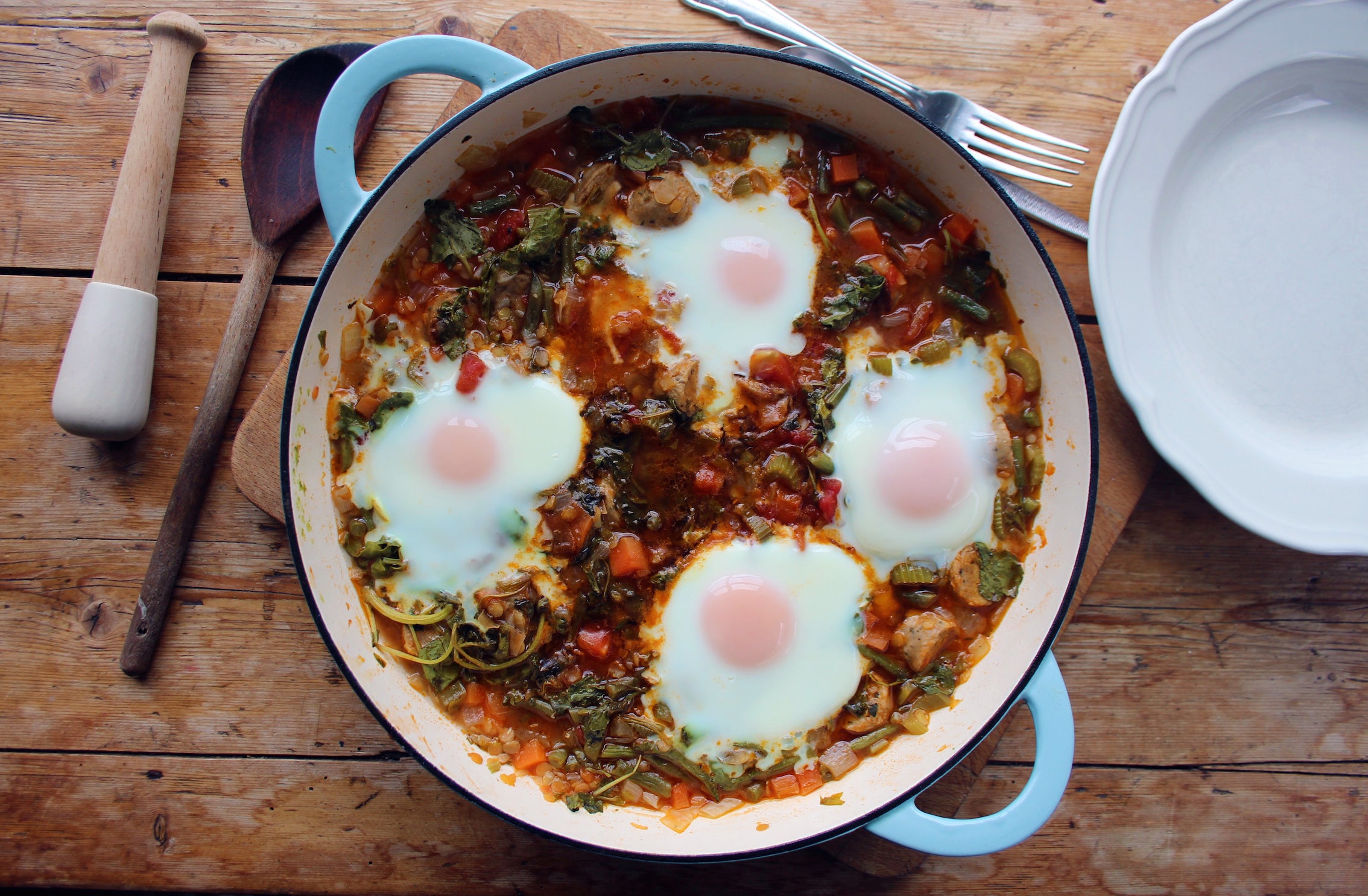 Sausage and Red Lentil Spicy Stew Cole & Mason UK