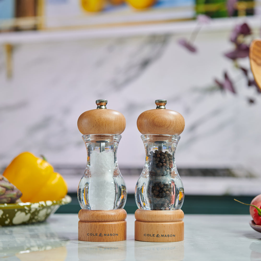 105 Beech Salt & Pepper Mill 165mm Cole & Mason UK