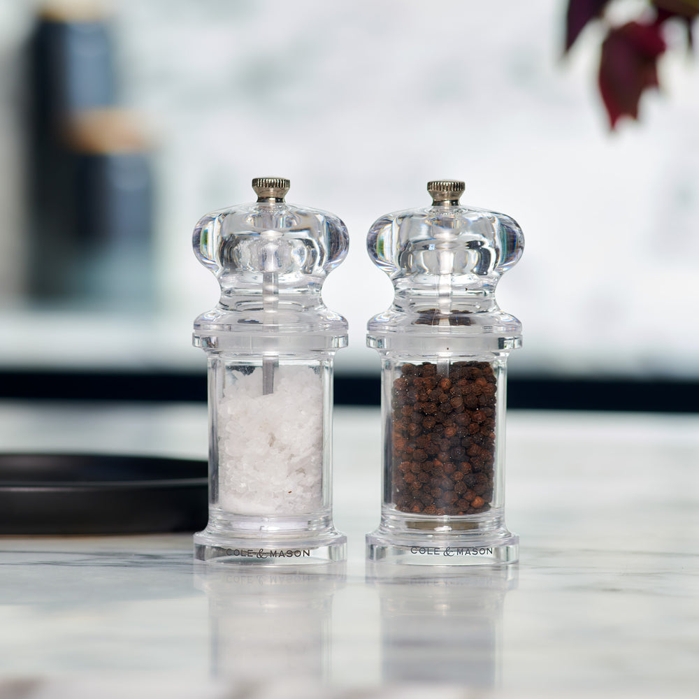 505 Acrylic Salt & Pepper Mill 140mm Cole & Mason UK