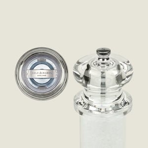 #salt
The Cole & Mason 505 Salt & Pepper Mills are shown upright, highlighting their high-quality grinding mechanism and adjustable settings for customized seasoning—ideal for salt and pepper enthusiasts.