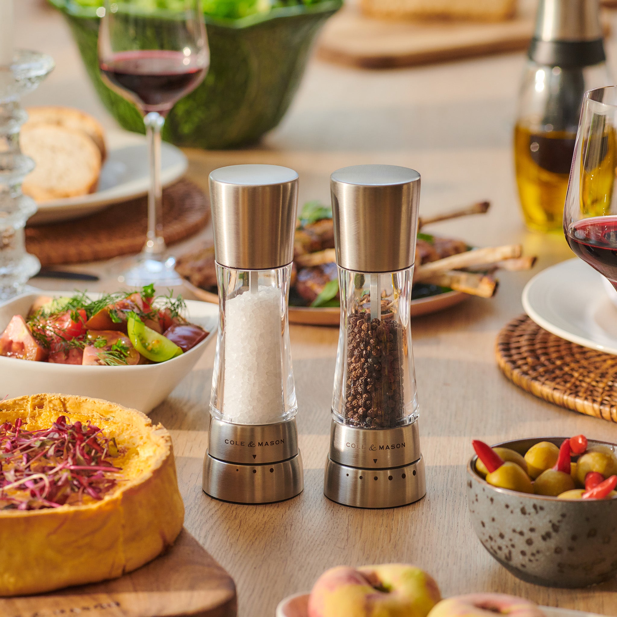 Cole & Mason Derwent Salt & Pepper Mills – Adjustable Grind Select