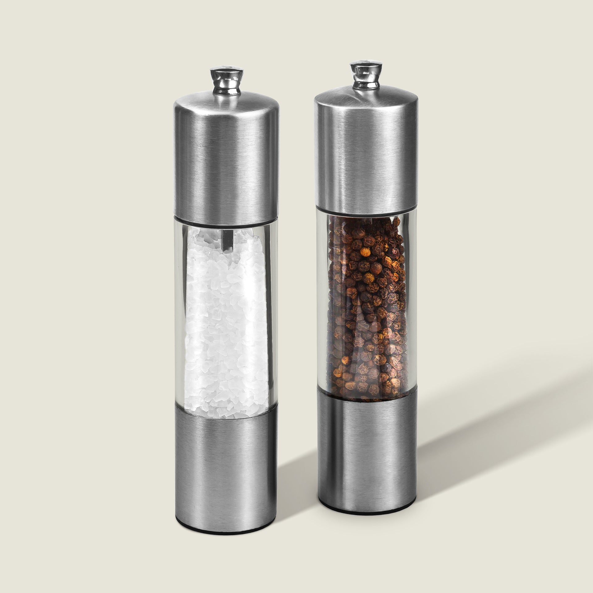 1PCS Electric Salt Pepper Grinder Mill Shakers Set Adjustable Stainless Steel