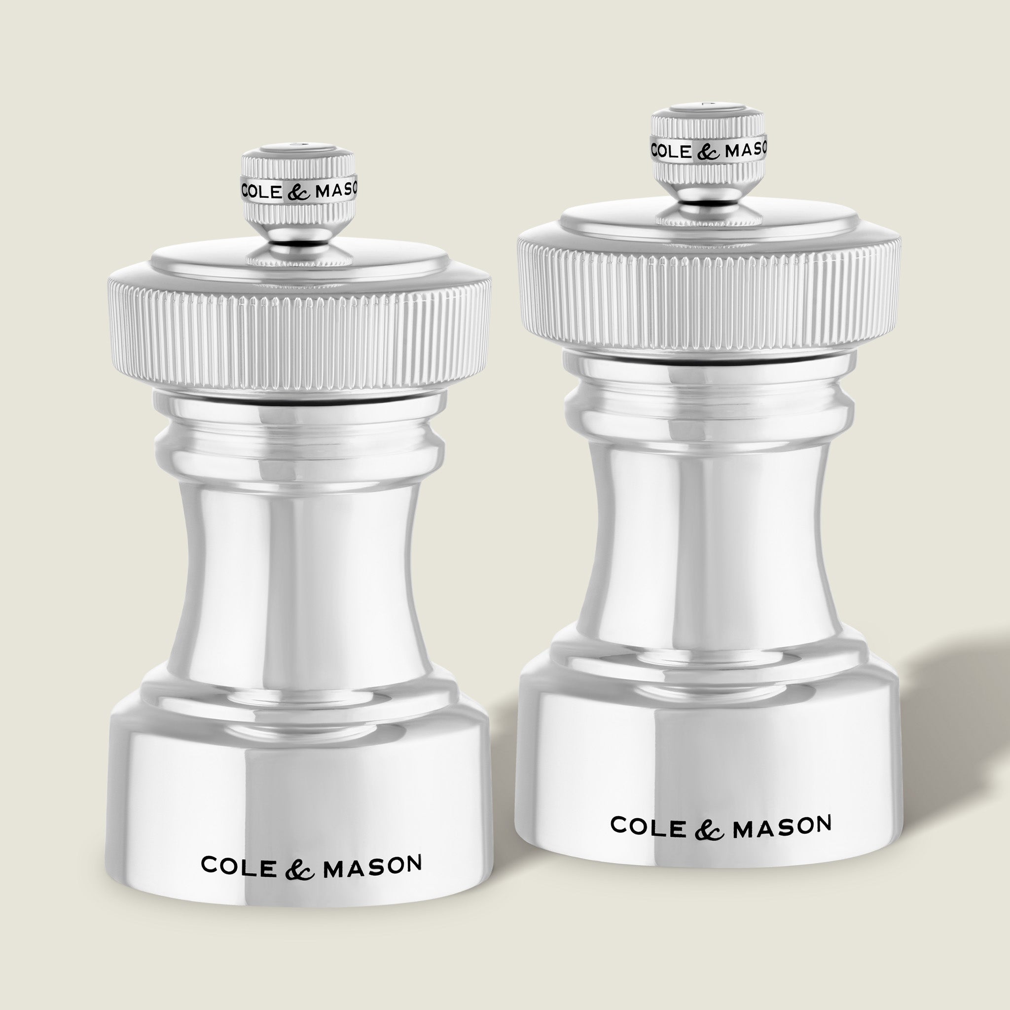  CAMPION 　ソルトペッパーセット Cole & Mason Hoxton Silver Plated Salt & Pepper Mill Set
