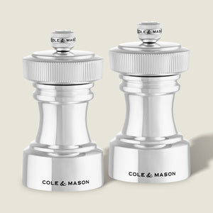 Hoxton Silver Plated Salt & Pepper Mill Set