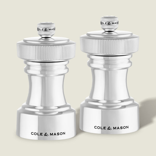 Hoxton Silver Plated Salt & Pepper Mill Set