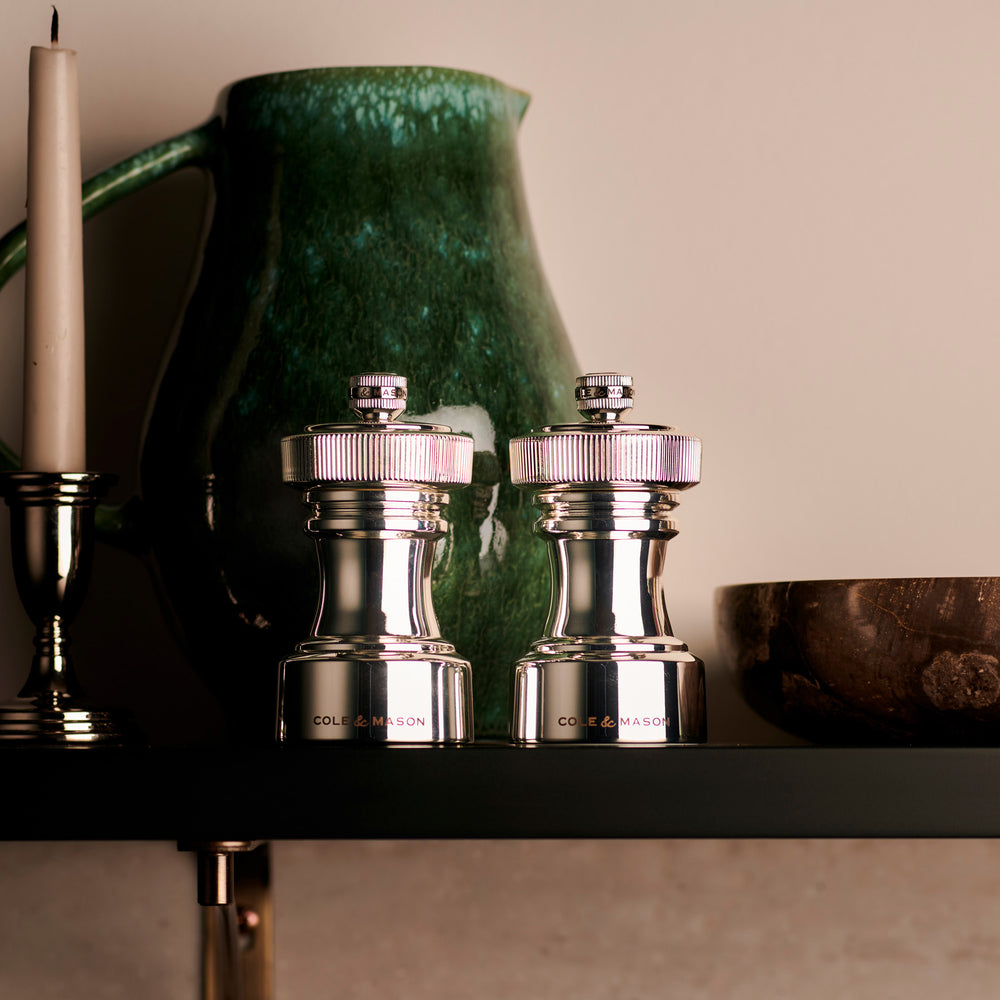 Hoxton Silver Plated Salt & Pepper Mill Set