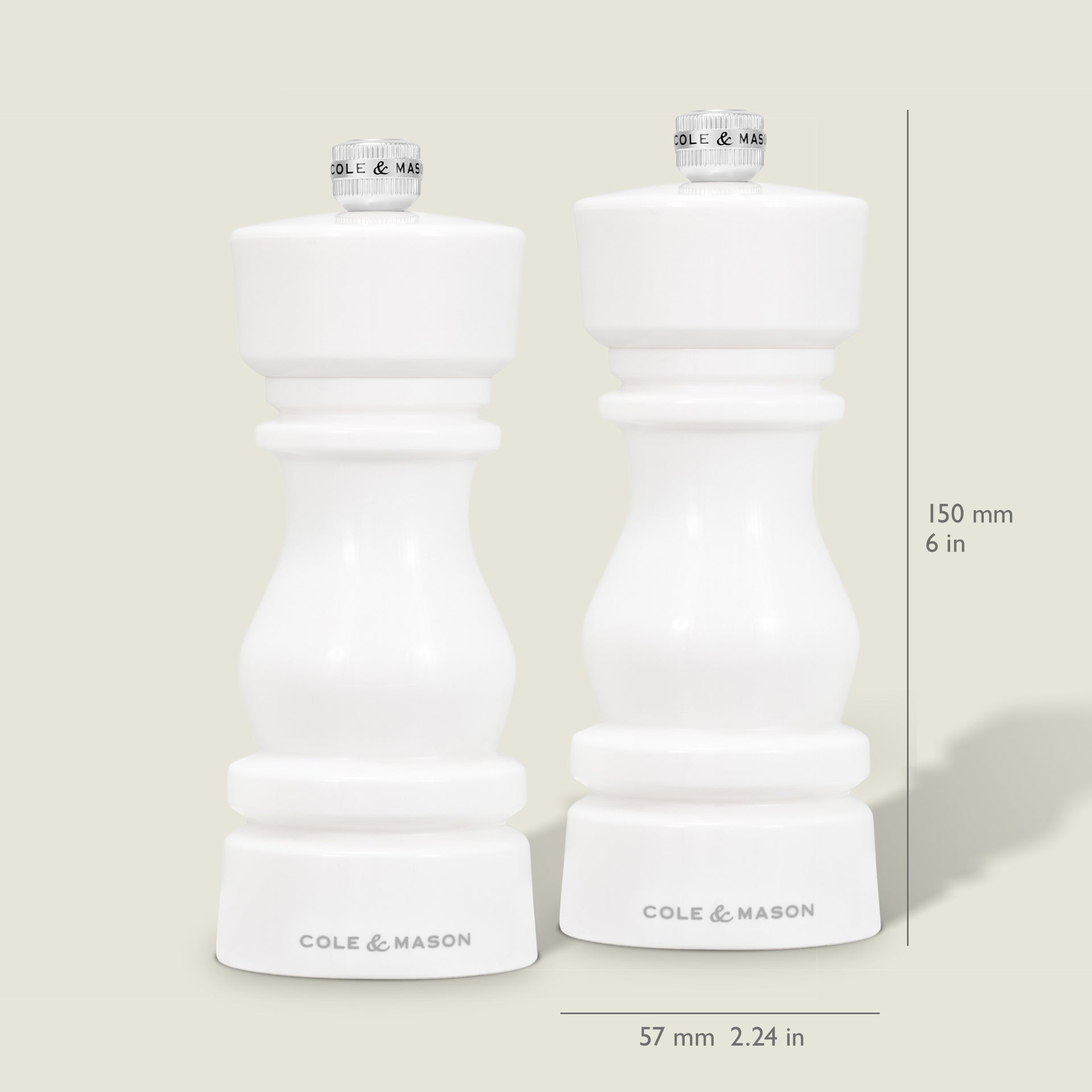 London Acrylic Salt & Pepper Mills 150mm