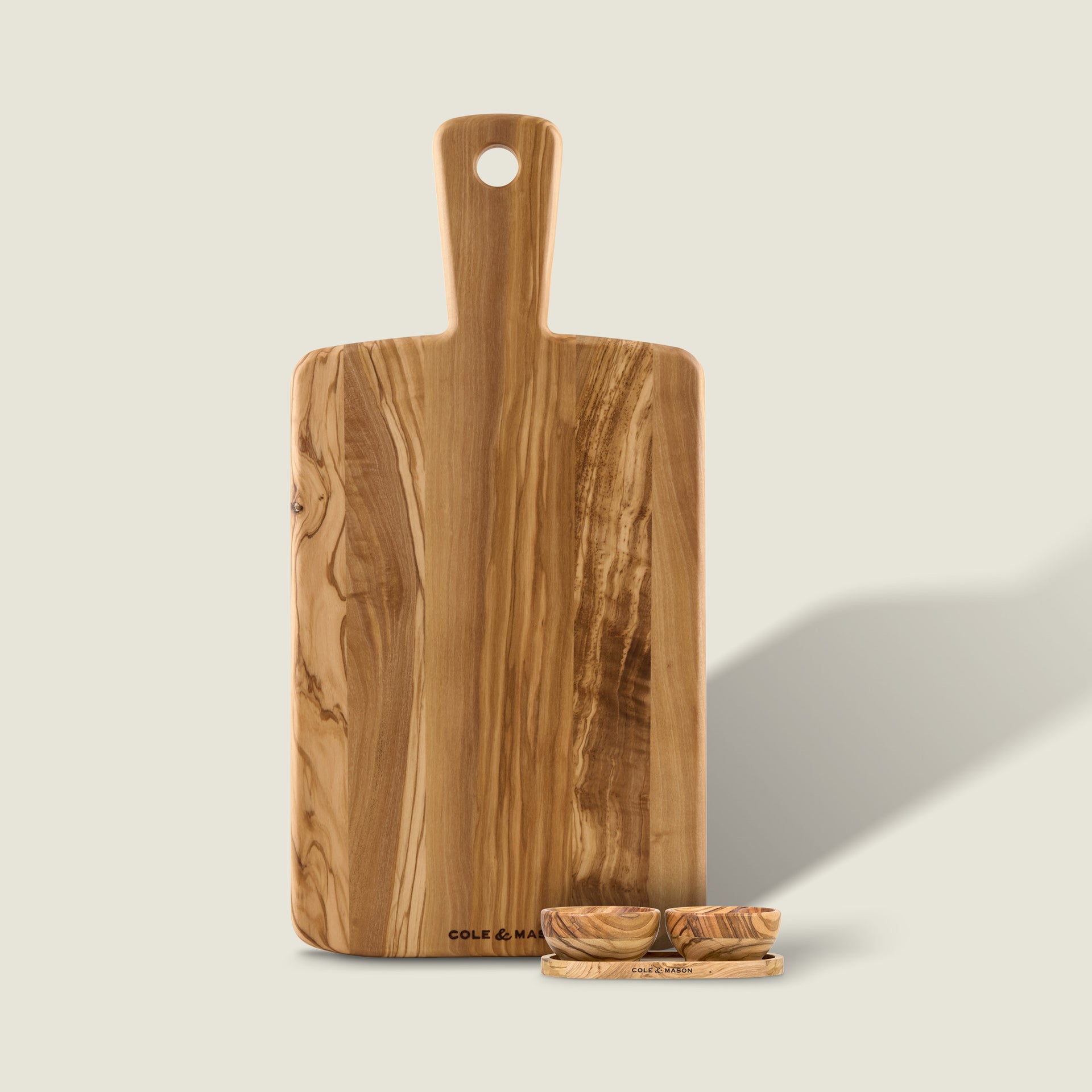 Portobello Wood Serving Board & Pinch Pot Set