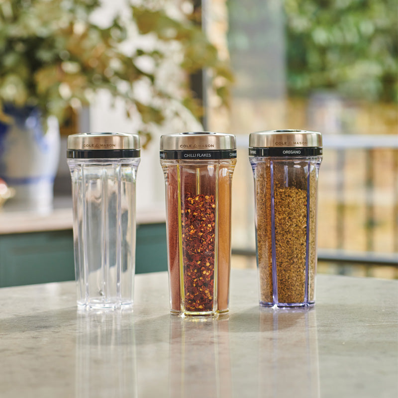Cole & Mason Flip Inverted Salt & Pepper Mill Set – Adjustable