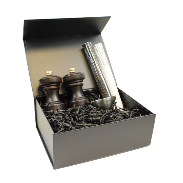 chocolate-wood-salt-and-pepper-mills-with-refills-and-funnel-in-christmas-gift-box