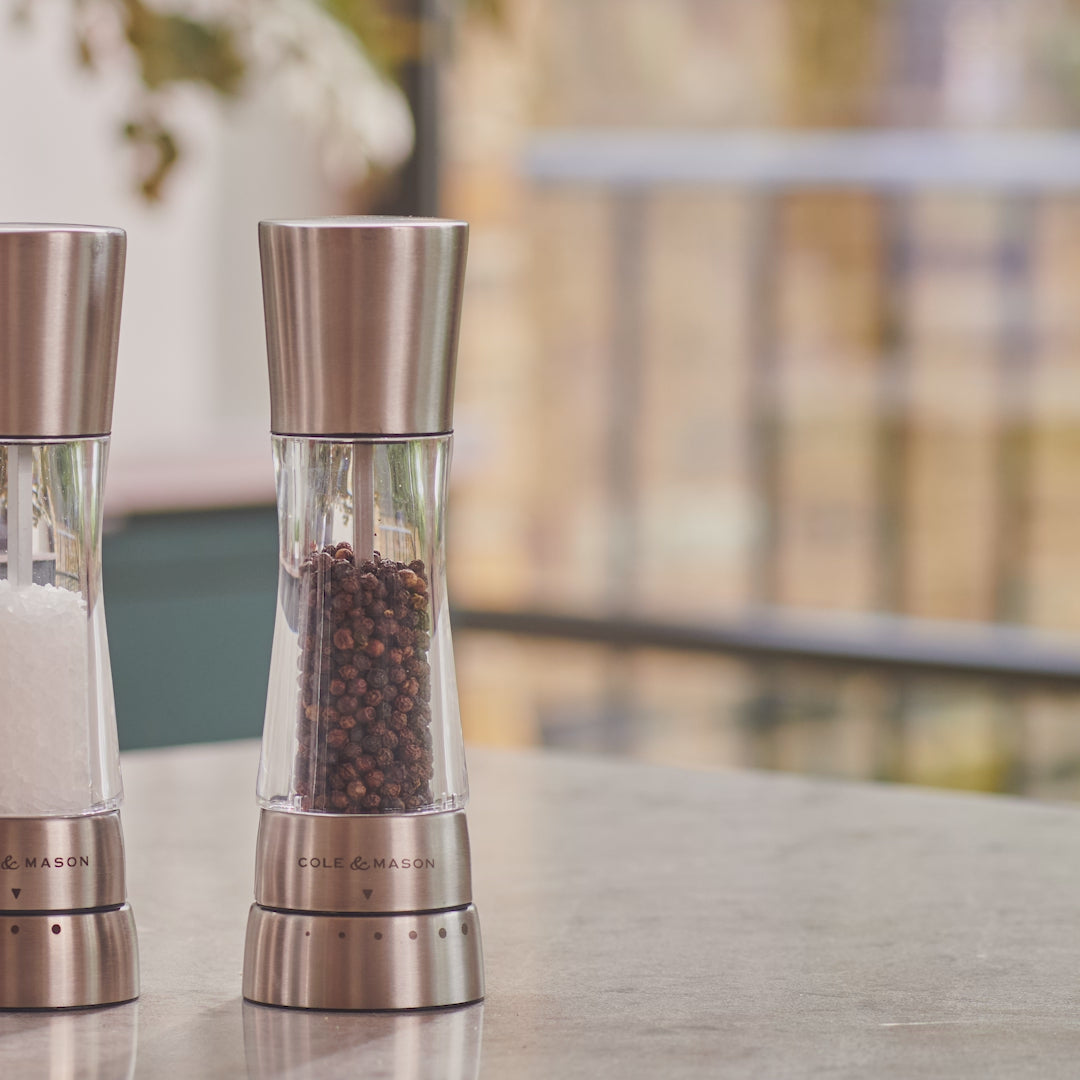 Derwent Chestnut Rose Gold ペッパーミルセット Cole & Mason Derwent Chestnut Rose Gold Salt & Pepper Mills