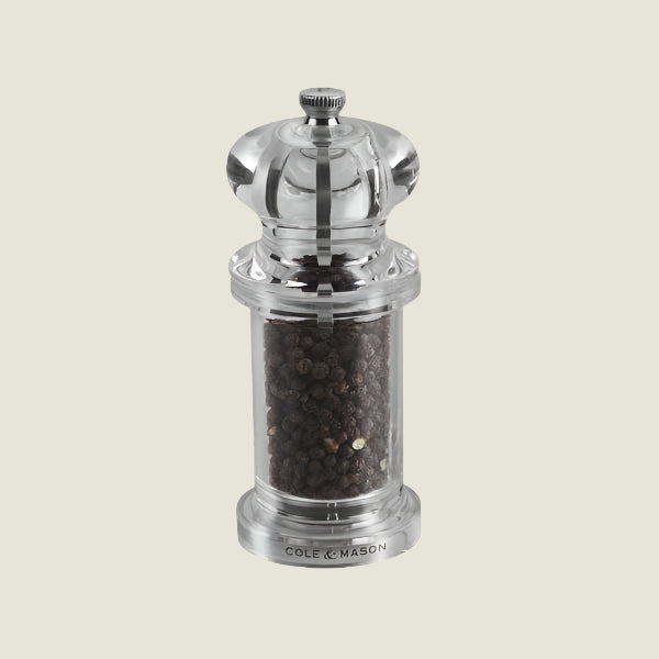 505 Acrylic Salt & Pepper Mill 140mm Cole & Mason UK