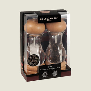 105 Beech Salt & Pepper Mill 165mm Cole & Mason UK
