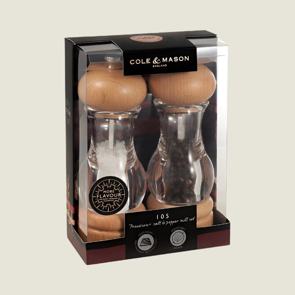 105 Beech Salt & Pepper Mill 165mm Cole & Mason UK