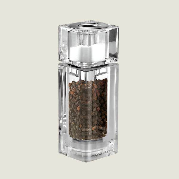 Cube Combi 2-in-1 Salt & Pepper Mill 145mm Cole & Mason UK